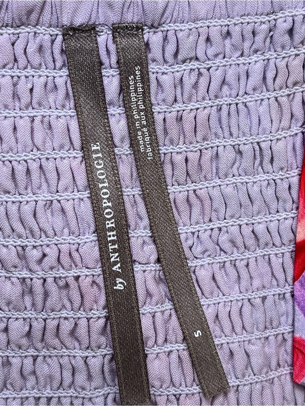 Anthropologie Lavender Purple Smocked Midi Dress Sz Small - Picture 2 of 16